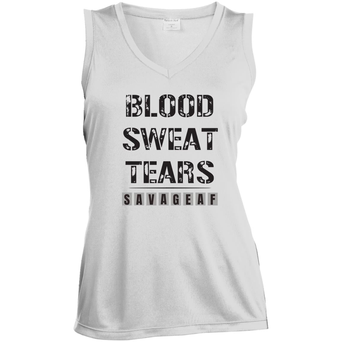 Blood Sweat Tears SavageAF 2 V-Neck Performance Tee - women's