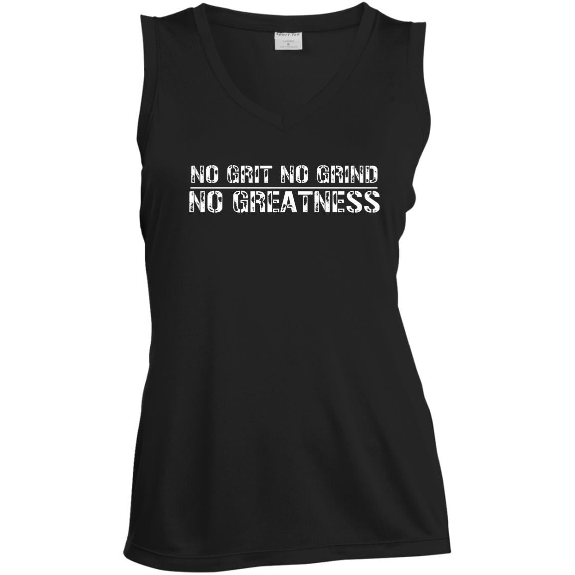No Grit No Grind No Greatness 1 V-Neck Performance Tee - women's